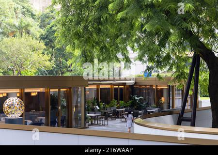 Ristorante nei terreni del Murray Hotel, Ammiragliato, Isola di Hong Kong, Hong Kong Foto Stock