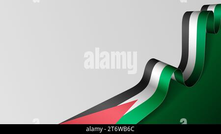 Sfondo patriottico con colori della bandiera palestinese. Elemento perfetto per ogni utilizzo. Illustrazione Vettoriale