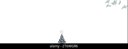 Un set di giocattoli per l'anno nuovo. Collezione moderna su sfondo bianco. 3d, vettore Illustrazione Vettoriale