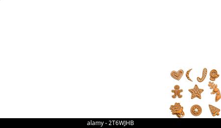 Un set di giocattoli per l'anno nuovo. Collezione moderna su sfondo bianco. 3d, vettore Illustrazione Vettoriale