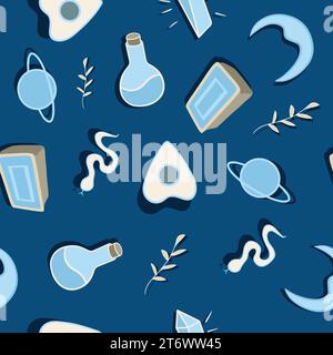 Illustrazione vettoriale isolata di pattern astrologico. Schema delle streghe. Schema di predizione della fortuna. Illustrazione Vettoriale