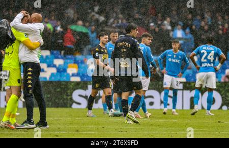 12 novembre 2023, Napoli, Campania, Italia: Durante la partita di serie A italiana SSC Napoli vs FC Empoli il 12 novembre 2023 allo stadio Diego Armando Maradona di Napoli.nella foto: Soccer empoli (Credit Image: © Fabio Sasso/ZUMA Press Wire) SOLO USO EDITORIALE! Non per USO commerciale! Foto Stock