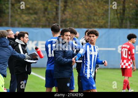 KSC Karlsruher SC U19 A-Junioren Bundesliga besiegt FSV Mainz 05 12. Novembre 2023 Karlsruhe Wildpark Foto Stock