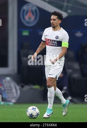 Milano, 7 novembre 2023. Marquinhos del PSG durante la partita di UEFA Champions League a Giuseppe Meazza, Milano. Il credito fotografico dovrebbe leggere: Jonathan Moscrop / Sportimage Foto Stock