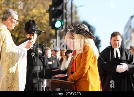 The Lord Mayor's Show 2023, che risale al 1215, quando re Giovanni diede al popolo londinese l'autorità di scegliere il proprio sindaco. Il consigliere Michael Mainelli è il nuovo sindaco di Londra, Regno Unito. Foto Stock