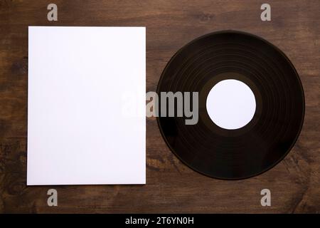 Mockup di carta in vinile retrò Foto Stock