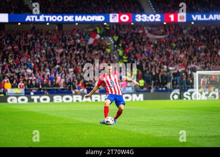 Jorge Resurreccion Merodio (Koke) dell'Atletico Madrid visto durante la partita di calcio la Liga EA Sports 2022/23 tra Atletico Madrid e Villareal allo stadio Metropolitano di Madrid, in Spagna. Foto Stock