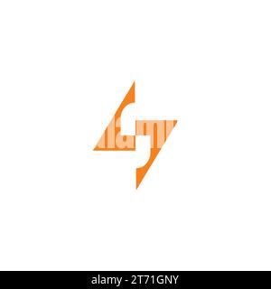 Logo S Thunder. Letter S Electric Illustrazione Vettoriale
