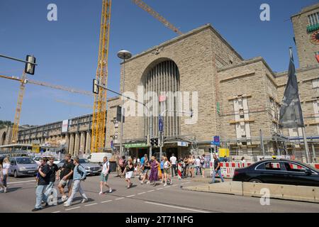 Bauarbeiten Bahnprojekt Stuttgart 21, Hauptbahnhof, Stoccarda, Baden-Württemberg, Deutschland Foto Stock