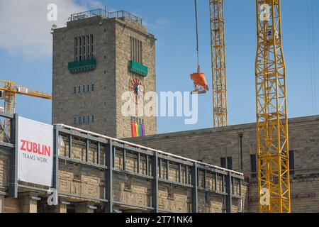 Bauarbeiten Bahnprojekt Stuttgart 21, Hauptbahnhof, Stoccarda, Baden-Württemberg, Deutschland Foto Stock