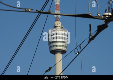 SWR Fernsehturm Stuttgart, Hoher Bopser, Stoccarda, Baden-Württemberg, Deutschland Foto Stock