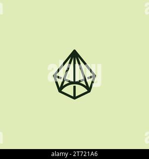 Lettera A Un logo geometrico Illustrazione Vettoriale