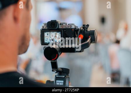 Ripresa dell'evento. Videografia. Foto Stock