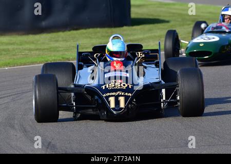 Lotus-Cosworth 88B, questo innovativo telaio doppio non ha corso, 75 anni di Lotus, una sfilata di auto dalla prima versione Austin 7 all'iconica JP Foto Stock