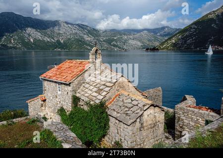 Chiesa di nostra Signora degli Angeli, Lepetani, Baia di Cattaro, Montenegro Foto Stock