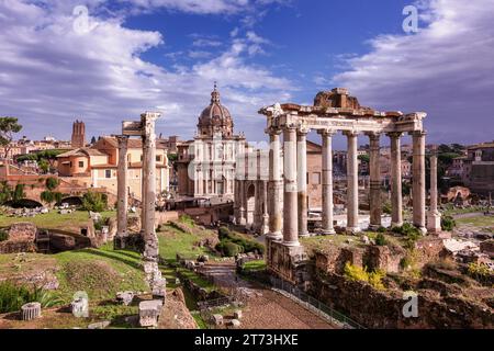 Forum Romanum, Roma, Lazio, Italia Foto Stock
