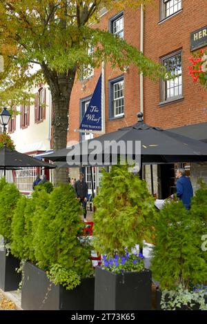 Il ristorante The Wharf in King Street nella città vecchia di Alexandria, Virginia Foto Stock