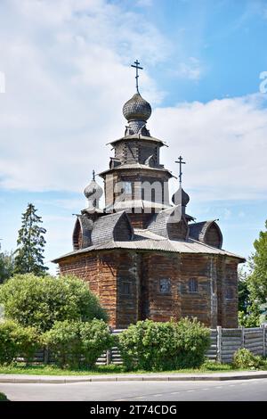 Chiesa di legno della Resurrezione di Cristo a Suzdal, Russia Foto Stock