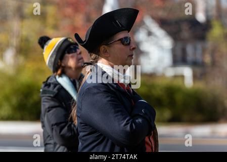 La cerimonia annuale di Acton si tiene nell'Acton Center di fronte al Municipio. Foto Stock