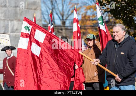 La cerimonia annuale di Acton si tiene nell'Acton Center di fronte al Municipio. Foto Stock