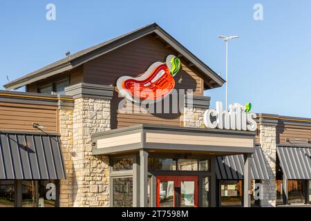 Chili's Bar and Grill è una catena di ristoranti informali americani creata nel 1975 con oltre 1.600 sedi. Foto Stock