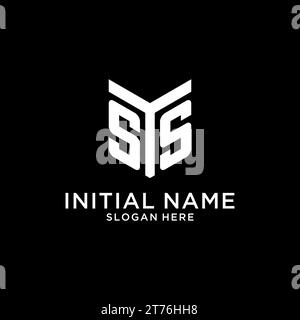 Logo iniziale SS mirror, monogramma creativo grassetto grafica vettoriale iniziale stile design Illustrazione Vettoriale