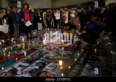 Non esclusiva: 13 novembre 2023, città del Messico, Messico: Le proteste della comunità LGBTTTI + per chiedere chiarimenti sulla morte del magistrato Jesus Ociel Foto Stock