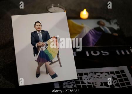 Non esclusiva: 13 novembre 2023, città del Messico, Messico: Le proteste della comunità LGBTTTI + per chiedere chiarimenti sulla morte del magistrato Jesus Ociel Foto Stock