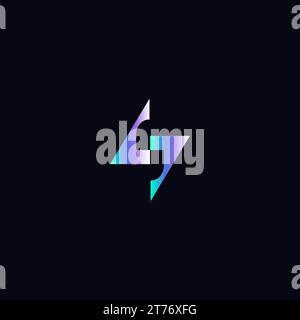 Design semplice del logo S Thunder Illustrazione Vettoriale