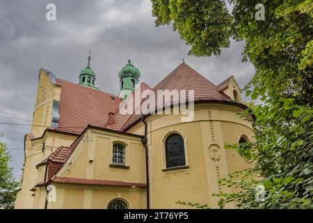 Chiesa nella città di Polanica Zdroj nella contea di Klodzko, Voivodato della bassa Slesia nella Polonia occidentale Foto Stock