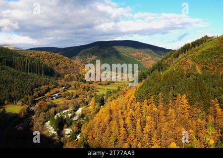 Vista della valle di Dulas da Corris verso sud, Gwynedd/Powys Border WALES UK Foto Stock