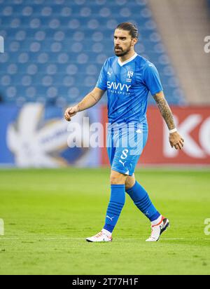 Ruben Neves dell'al Hilal SFC in azione durante l'al Hilal SFC (KSA) vs Mumbai City (IND) durante il loro match Day 3 dell'AFC Champions League 2023-24 gruppo D al King Fahd International Stadium il 23 ottobre 2023 a Riyadh, Arabia Saudita. Foto di Victor Fraile / Power Sport Images Foto Stock