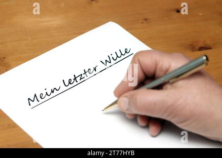 fare un testamento Foto Stock