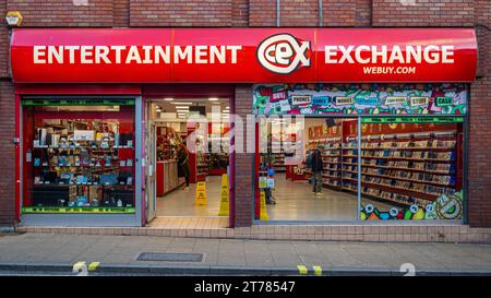 CEX Store - negozio CEX nel centro di Ipswich. IL CEX, complete Entertainment Exchange, è stato fondato a Londra nel 1992. Foto Stock