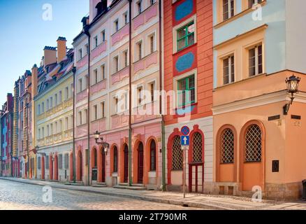Via Malarska nella città vecchia di Wrocław, bassa Slesia, Polonia Foto Stock