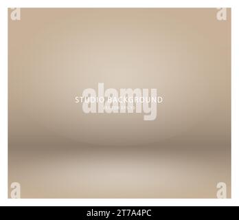 Vetrina sul palco, dimostrazione del prodotto. Palcoscenico minimalista in color beige pastello. Illustrazione Vettoriale