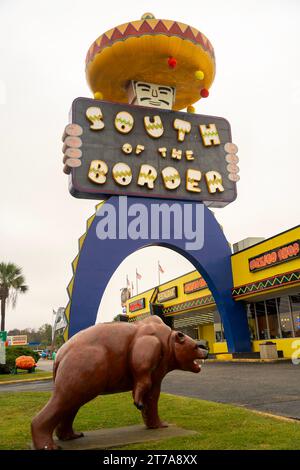 A sud dell'attrazione sul lato della strada di confine sull'autostrada 95 a Hamer, South Carolina Foto Stock