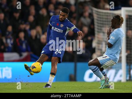 Reece James di Chelsea. - Chelsea contro Manchester City, Premier League, Stamford Bridge Stadium, Londra, Regno Unito - 12 novembre 2023. Solo per uso editoriale - si applicano le restrizioni DataCo. Foto Stock