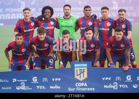 Buenos Aires, Argentina. 8 novembre 2023. La squadra di San Lorenzo durante la partita di Liga Argentina tra CA San Lorenzo e Boca Juniors ha giocato al Pedro Bidegain Stadium l'8 novembre 2023 a Buenos Aires, in Spagna. (Foto di Santiago Joel Abdala/PRESSINPHOTO) crediti: PRESSINPHOTO SPORTS AGENCY/Alamy Live News Foto Stock