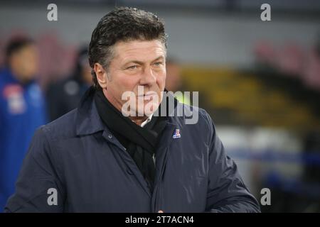 Napoli , Campania , ITALIA: 02-02-2019, partita di calcio di serie A italiana SSC Napoli - Torino FC allo stadio San Paolo in carrozza fotografica Torino FC Walter Mazzarri punteggio finale della partita 0-0 Foto Stock