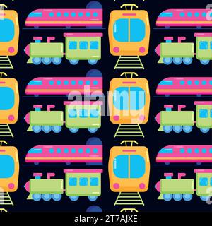 Sfondo con motivo continuo con icone del veicolo Vector Illustrazione Vettoriale