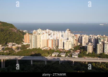 Vista del terzo ponte che collega Vila Velha a Vitória a Espirito Santo, Brasile. Foto Stock