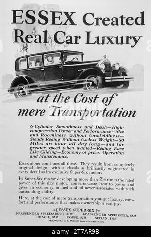 1927 Essex Soper-Six Car ad Foto Stock