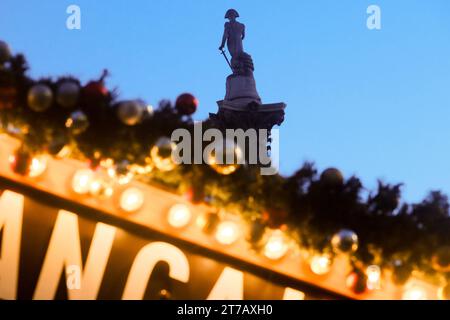 Trafalgar Square, Londra, Regno Unito. 14 novembre 2023. Il mercatino di Natale a Trafalgar Square. Crediti: Matthew Chattle/Alamy Live News Foto Stock