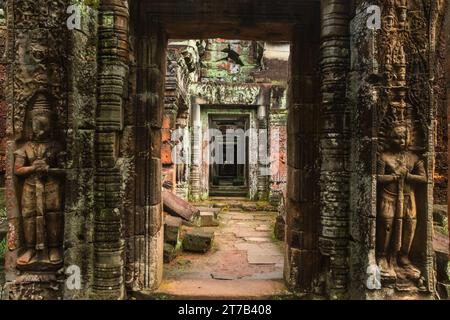 Tempio di Preah Khan a Siem Reap, Cambogia Foto Stock