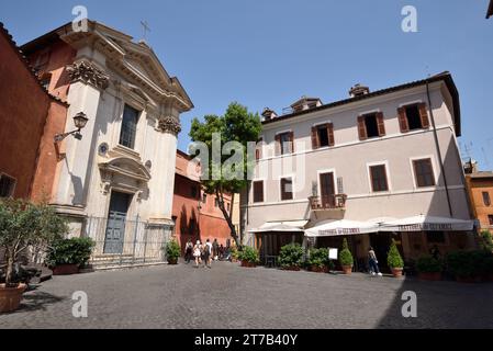 Chiesa di Sant'Egidio, Piazza di Sant'Egidio, Trastevere, Roma, Italia Foto Stock