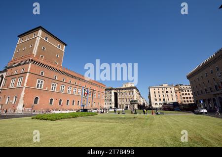 Piazza Venezia, Roma, Italia Foto Stock