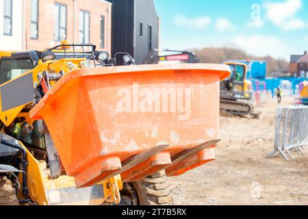 Carrello elevatore in cantiere Foto Stock