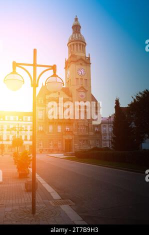 Il Municipio di Prostejov è una città della Repubblica Ceca, situata nella regione storica della Moravia, nella regione di Olomouc. Foto Stock