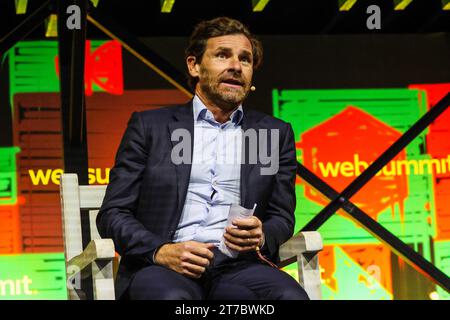 Lisboa, Portogallo. 14 novembre 2023. André Villas-Boas Football Manager, conferenza dal vivo sul terzo STADIO durante il secondo giorno del Web Summit 2023 all'Altice Arena di Lisbona. Credito: SOPA Images Limited/Alamy Live News Foto Stock